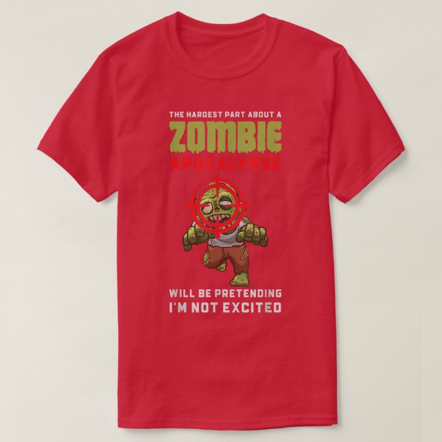Zombie Apokalypse Zombies Funny Halloween 6921 T-Shirt (Design vorne)