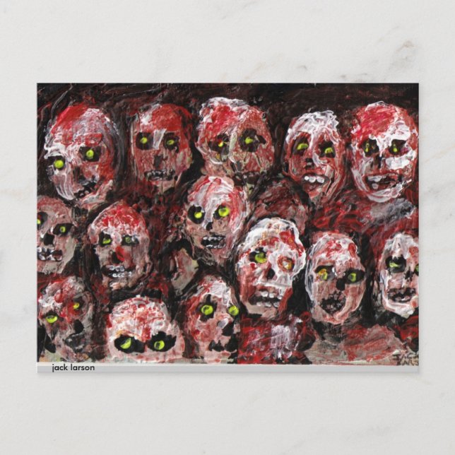 Zombie Art Postcard Postkarte (Vorderseite)