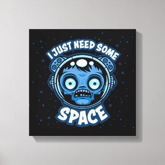 Zombie Astronaut braucht etwas Platz Leinwanddruck