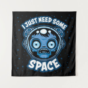 Zombie Astronaut braucht etwas Platz Wandteppich