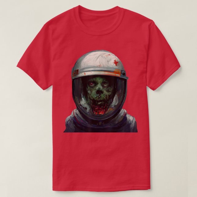 Zombie Astronaut Halloween-Party Space Untot Men T-Shirt (Design vorne)