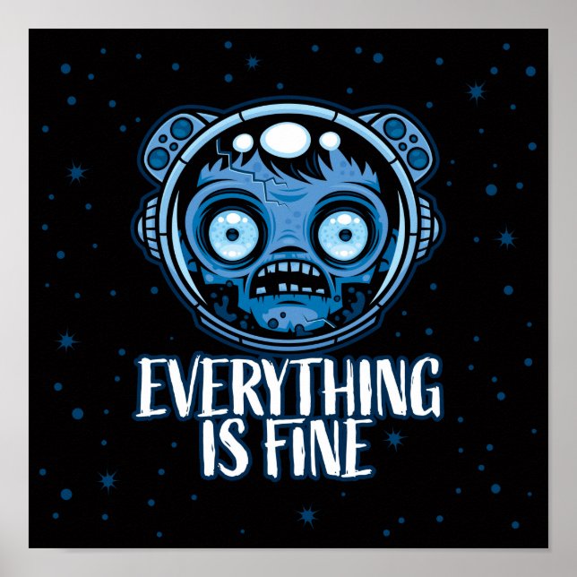 Zombie Astronaut ist gut Poster (Vorne)