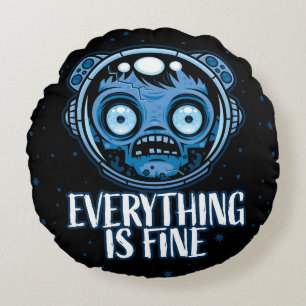Zombie Astronaut ist gut Rundes Kissen