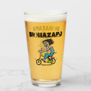 Zombie auf dem Fahrrad Glas
