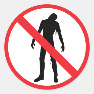 Zombie-Aufkleber Runder Aufkleber