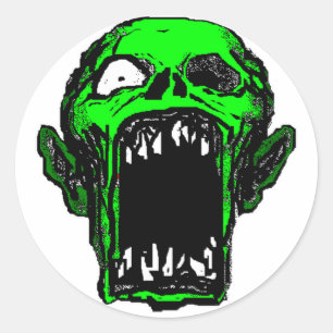 Zombie-Aufkleber Runder Aufkleber