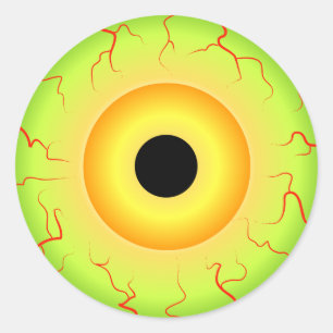 Zombie-Augen-Aufkleber Runder Aufkleber