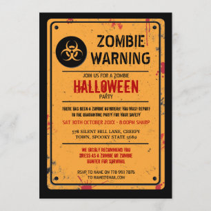 Zombie-Ausbruch laden zu Halloween-Warn-Spaß ein Einladung