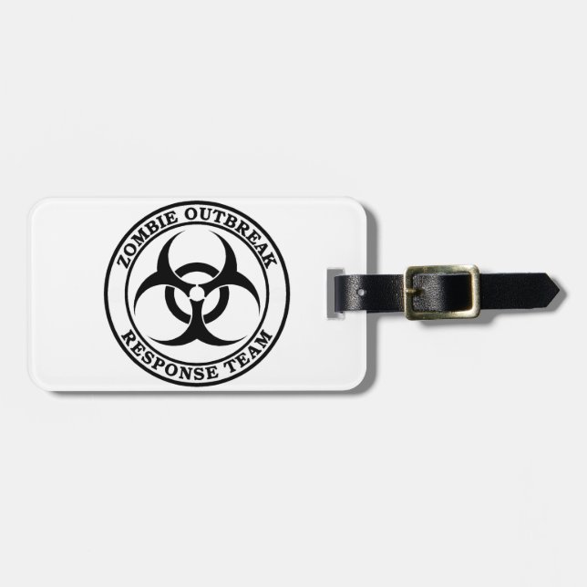 Zombie-Ausbruch-Warteteam (Biogefährdung) Gepäckanhänger (Vorderseite horizontal)