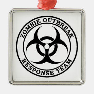 Zombie-Ausbruch-Warteteam (Biogefährdung) Ornament Aus Metall