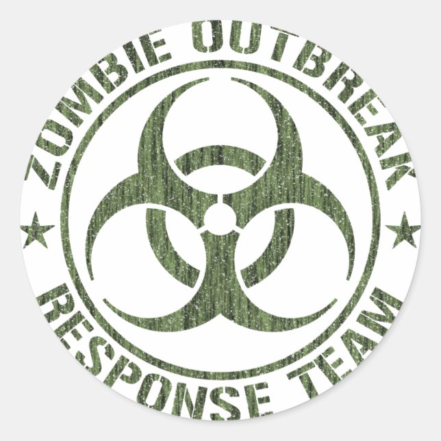 Zombie-Ausbruch-Warteteam Runder Aufkleber (Vorderseite)