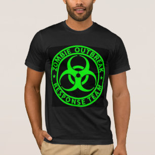 Zombie-Ausbruch-Warteteam-Zeichen T-Shirt
