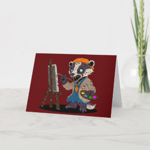 Zombie Badger Artist Karte