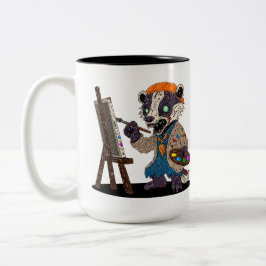Zombie Badger Artist Zweifarbige Tasse