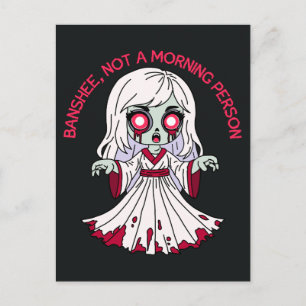 Zombie-Banshee, kein Morgenmensch Postkarte