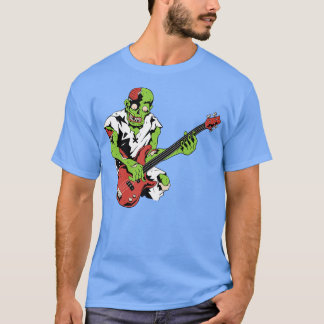 Zombie Bass Guitar Lazy Halloween Kostümmusik Mu T-Shirt
