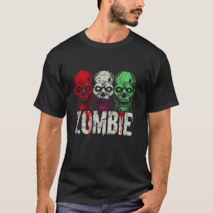 Zombie Beängstigend Halloween Horror Skull Untotes T-Shirt