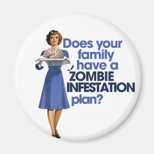 Zombie-Befall-Plan Magnet