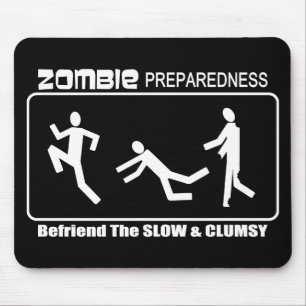 Zombie-Bereitschaft befreunden langsamen WEISSEN Mousepad