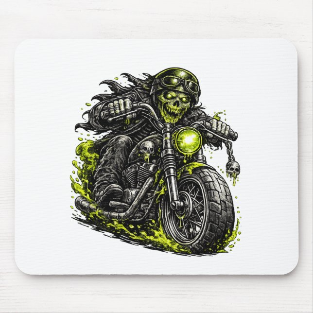 Zombie-Biker-Motorrad Mousepad (Vorne)