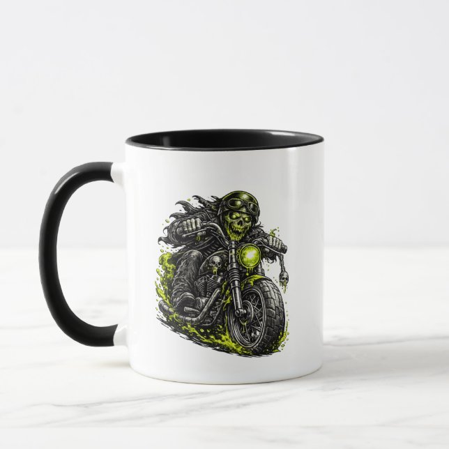 Zombie-Biker-Motorrad  Tasse (Links)