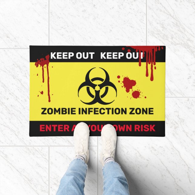 Zombie-Biogefährdung gibt kein Warnzeichen ein Fußmatte (Indoor)