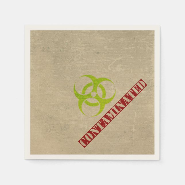Zombie Biogefährdung Halloween-Party Paper Napkins Serviette (Vorderseite)