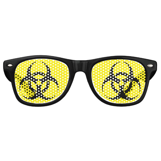 Zombie Biogefährdung Symbol Mad Scientist Partybrille (Vorderseite)