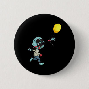 Zombie Birthday Ballon - Niedliche Zombie Kinder A Button