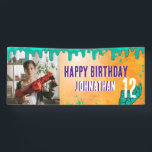 Zombie Birthday Halloween Kids Party Banner<br><div class="desc">ALLE ZOMBIE-JÄGER AUFFORDERN,  BEI DER FEIERBURTSTAGUNG ZU HELFEN</div>