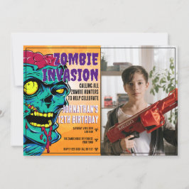 Zombie Birthday Halloween Kids Party Einladung