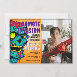 Zombie Birthday Halloween Kids Party Einladung