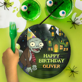 Zombie Birthday Kids Beängstigend Monster Pappteller