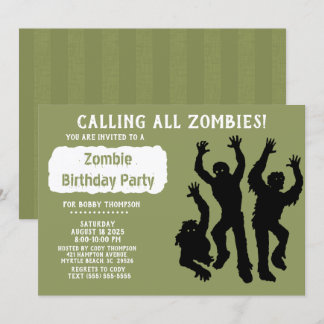 Zombie Birthday Party - Sonstiges Einladung