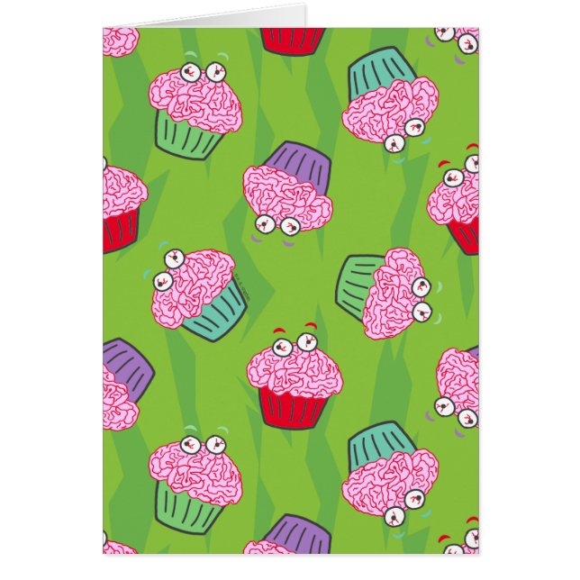 Zombie Brain Cupcake Pattern (Vorne)