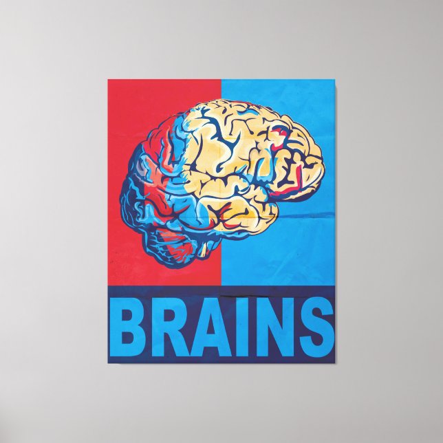 Zombie Brain Leinwanddruck (Vorderseite)