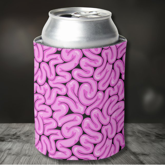 Zombie Brain Pattern Dosenkühler (Cute Fun Pink Zombie Brain Pattern Happy Halloween Can Cooler)