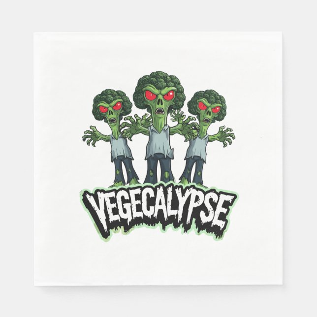Zombie Broccoli - Vegecalypse Serviette (Vorderseite)
