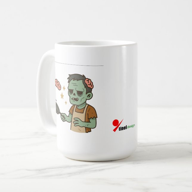 Zombie Brunch - Brain Pancake Dreh Kaffeetasse (Vorderseite Links)