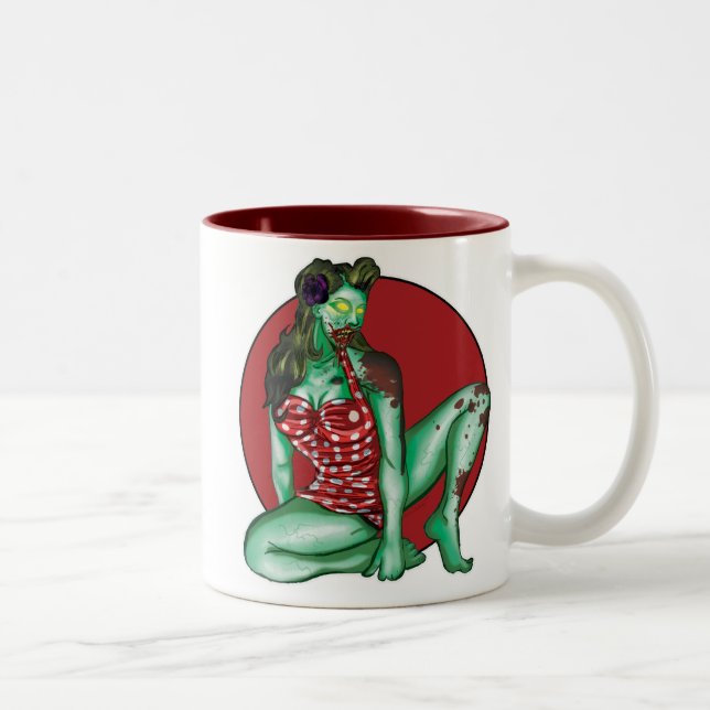 Zombie Button-Oben Tasse (Rechts)