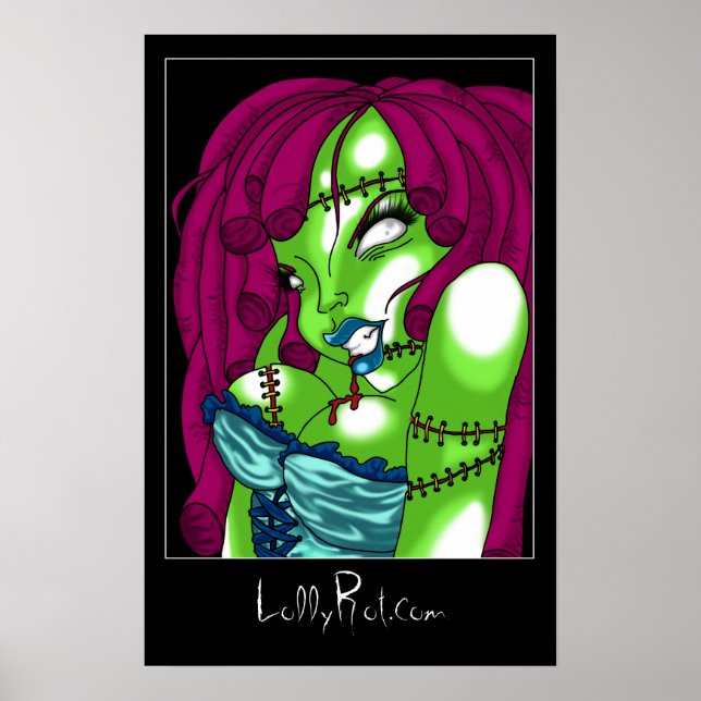 Zombie-Button Poster (Vorne)