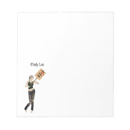 Zombie Button Up Girl Protest I Notepad Notizblock