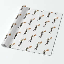 Zombie Button Up Girl Protest I Wrapping Paper Geschenkpapier