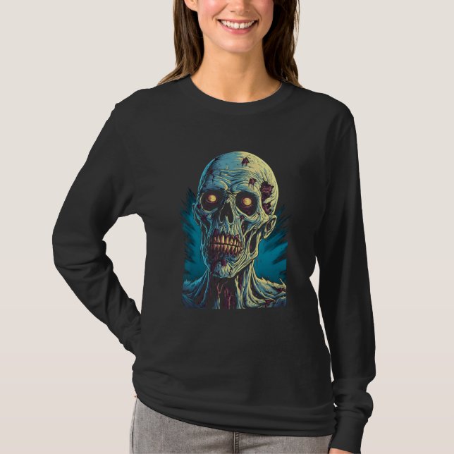 Zombie by Haunted Horror Halloween 7 T-Shirt (Vorderseite)