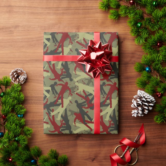 Zombie-Camouflage-Muster Geschenkpapier (Feiertagsgeschenk)