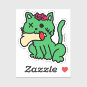 Zombie Cat Aufkleber