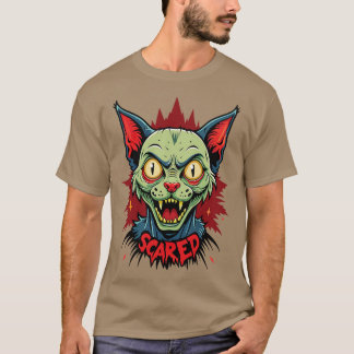 zombie Cat Scared T-Shirt