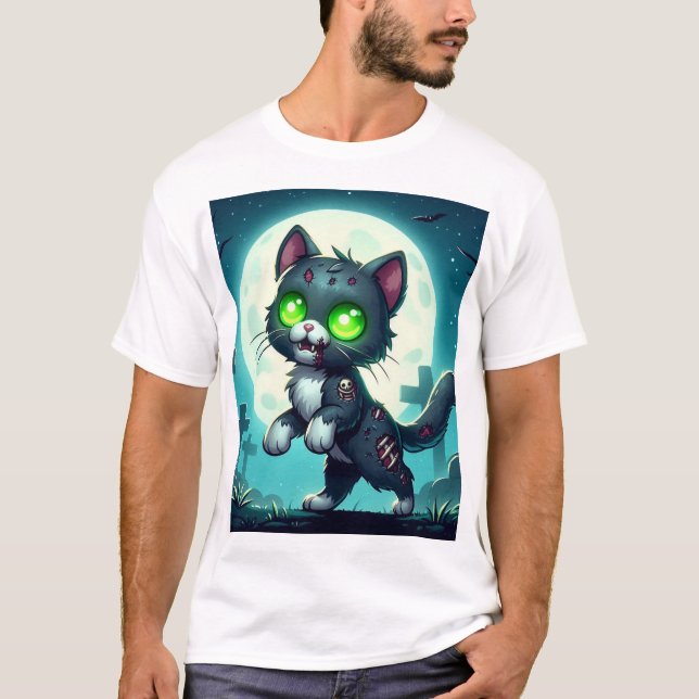 Zombie Cat T-Shirt (Vorderseite)