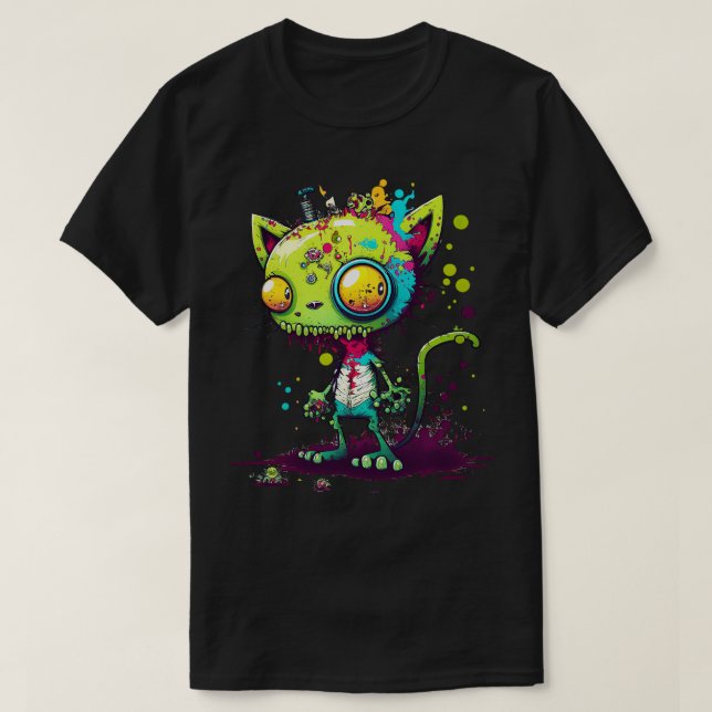 Zombie Cat T-Shirt (Design vorne)