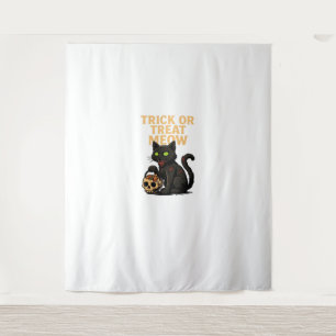 Zombie Cat - Trick oder Treat Meow Halloween Desig Wandteppich